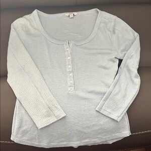 Lucky Brand Soft Blue Knit Top